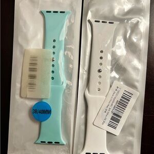 Set of Two Apple Watch Bands - Mint and White